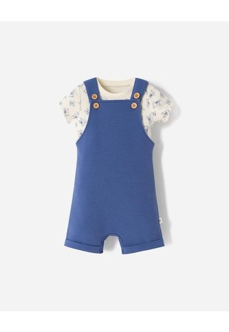 Conjunto Body + Overol Corto Bebé Niño Azul BABY FRESH