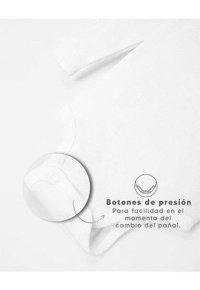 Body Manga Larga Algodón X2unds Surtido Bebé Unisex Blanco