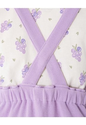 Conjunto Camiseta + Enterizo Algodón Bebé Niña Lila