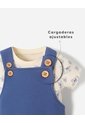 Conjunto Body + Overol Corto Bebé Niño Azul de BABY FRESH