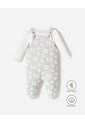 Conjunto Body Algodón + Overol Bebé Unisex Gris de BABY FRESH