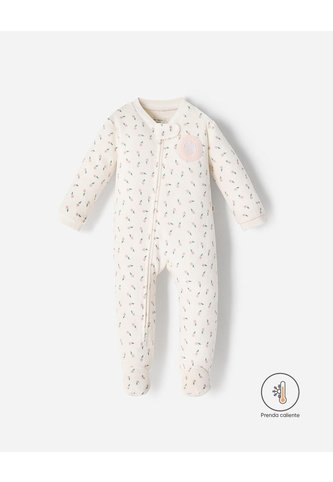 Pijama Cierre Doble Sentido Estampada Bebé Niña Beige BABY FRESH