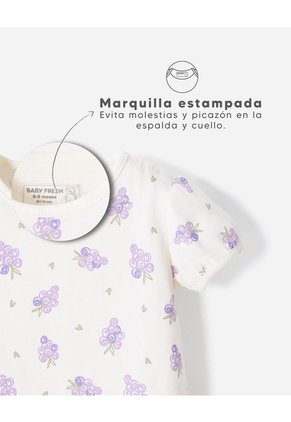 Conjunto Camiseta + Enterizo Algodón Bebé Niña Lila