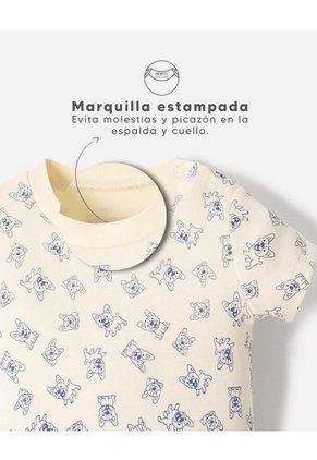 Conjunto Body + Overol Corto Bebé Niño Azul