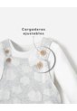 Conjunto Body Algodón + Overol Bebé Unisex Gris de BABY FRESH