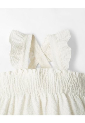 Conjunto Vestido + Bloomer Bebé Niña Blanco