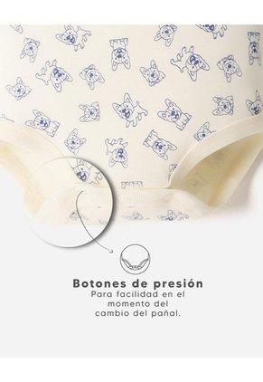 Conjunto Body + Overol Corto Bebé Niño Azul