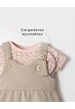 Conjunto Body + Vestido Algodón Bebé Niña Beige de BABY FRESH