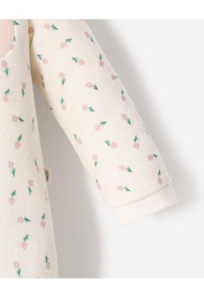 Pijama Cierre Doble Sentido Estampada Bebé Niña Beige
