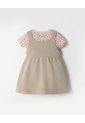 Conjunto Body + Vestido Algodón Bebé Niña Beige de BABY FRESH