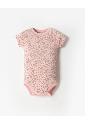 Conjunto Body + Vestido Algodón Bebé Niña Beige
