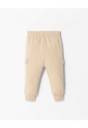 Jogger Regular Algodón Beige Niño Beige