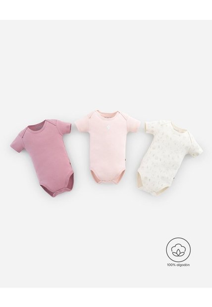 Body Manga Corta Algodón X3unds Surtido Bebé Niña Multicolor