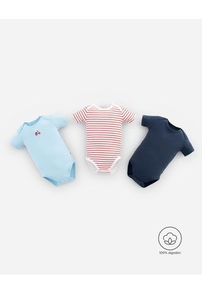 Body Manga Corta Algodón X3unds Surtido Bebé Niño Multicolor