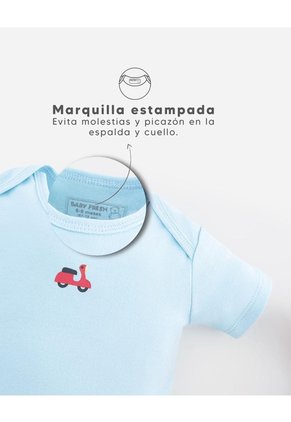 Body Manga Corta Algodón X3unds Surtido Bebé Niño Multicolor