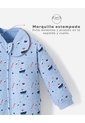 Pijama Algodón Cierre Doble Sentido Estampada Bebé Niño Azul de BABY FRESH