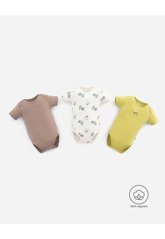 Body Manga Corta Algodón X3unds Surtido Bebé Niño Multicolor BABY FRESH