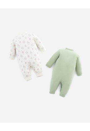 Pijama Algodón Botones A Presión X2unds Surtido Bebé Niña Multicolor