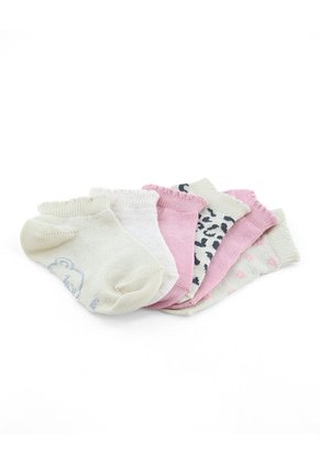 Medias Niña Algodón Tobilleras Pack X6 Surtido Multicolor