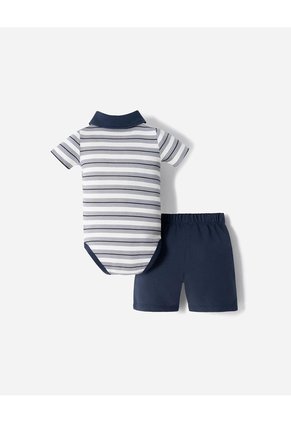 Conjunto Body + Bermuda Bebé Niño Multicolor