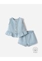 Conjunto Blusa + Short índigo Algodón Bebé Niña Azul Oscuro de BABY FRESH