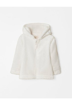 Chaqueta Textura Peluche Blanco Bebé Unisex Blanco