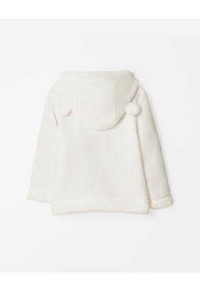 Chaqueta Textura Peluche Blanco Bebé Unisex Blanco