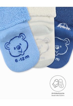 Medias Bebé Unisex Algodón Largas Pack X3 Surtido Multicolor