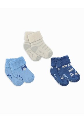 Medias Bebé Unisex Algodón Largas Pack X3 Surtido Multicolor