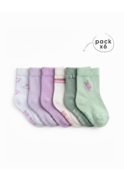 Medias Niña Largas Pack X6 Surtido Multicolor