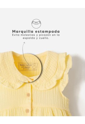 Conjunto Vestido + Bloomer Bebé Niña Amarillo