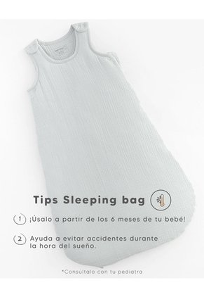 Sleeping Para Bebé Acolchado Algodón Gris Gris