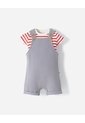 Conjunto Body + Overol Corto Bebé Niño Gris de BABY FRESH