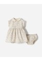 Conjunto Vestido + Bloomer Beige Bebé Niña Beige de BABY FRESH