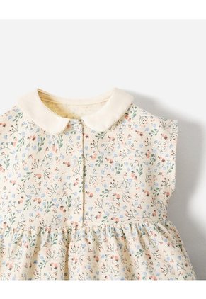Conjunto Vestido + Bloomer Beige Bebé Niña Beige