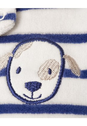 Pijama Cierre Doble Sentido Rayas Bebé Niño Azul