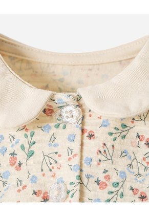 Conjunto Vestido + Bloomer Beige Bebé Niña Beige