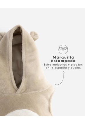 Body Disfraz Halloween Oso Bebé Unisex Beige