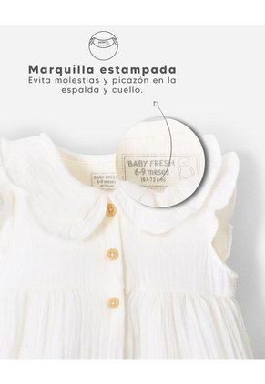 Conjunto Vestido + Bloomer Bebé Niña Beige