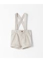 Bermuda + Cargaderas Lino Bebé Niño Beige de BABY FRESH