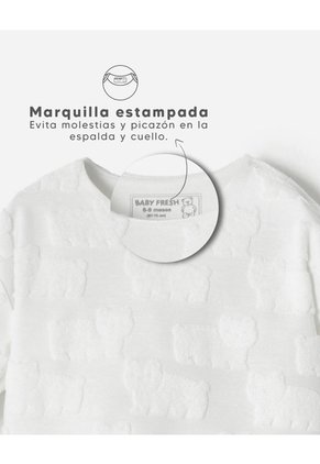 Conjunto Buzo + Pantalón Bebé Unisex Blanco