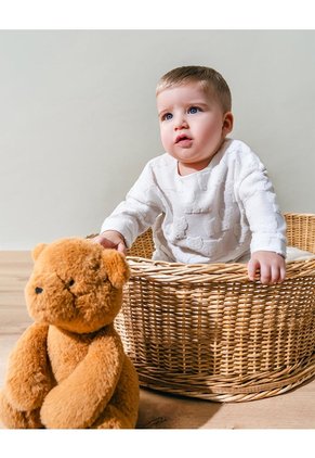 Conjunto Buzo + Pantalón Bebé Unisex Blanco