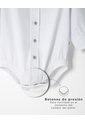 Body Manga Larga Algodón Blanco Bebé Niño Blanco de BABY FRESH