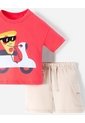 Conjunto Camiseta + Bermuda Bebé Niño Rojo de BABY FRESH