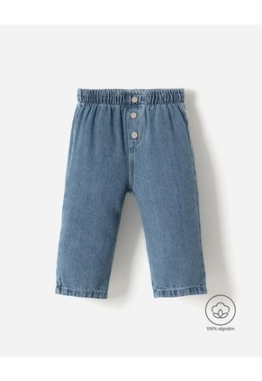Jean Baggy Algodón índigo Bebé Unisex Azul Oscuro