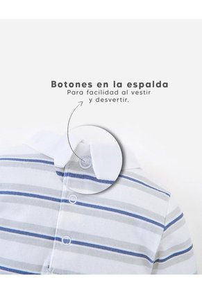Body Manga Larga Algodón X2unds Bebé Niño Multicolor