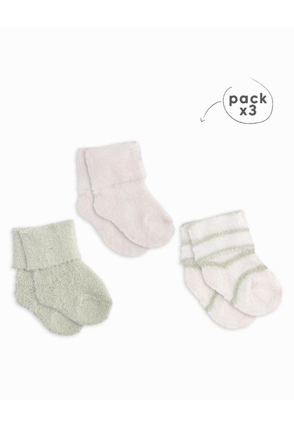 Medias Bebé Unisex Calentadoras Largas Pack X3 Surtido Multicolor
