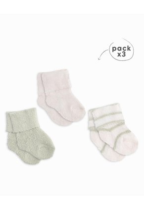 Medias Bebé Unisex Calentadoras Largas Pack X3 Surtido Multicolor