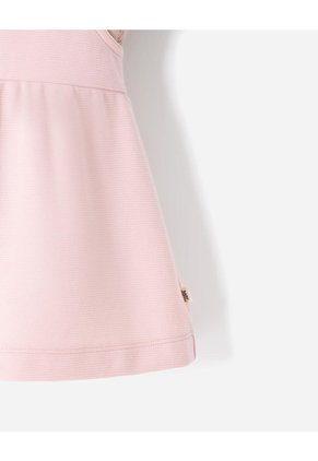 Conjunto Body + Vestido Algodón Bebé Niña Rosa