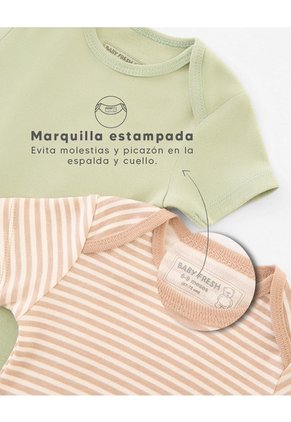 Body Manga Corta Algodón Surtido X3unds Bebé Unisex Multicolor